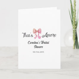 that's amore bridal shower pink retro bow boho nam kaart