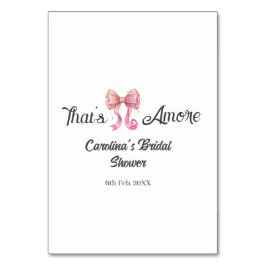 that's amore bridal shower pink retro bow boho nam kaart