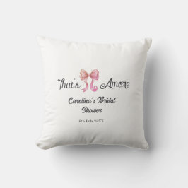 that's amore bridal shower pink retro bow boho nam kussen