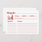 Thats Amore Bridal Shower Recipe Card (Voorkant / Achterkant)