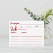 Thats Amore Bridal Shower Recipe Card (Staand voorkant)