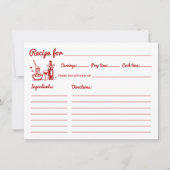 Thats Amore Bridal Shower Recipe Card  (Voorkant)