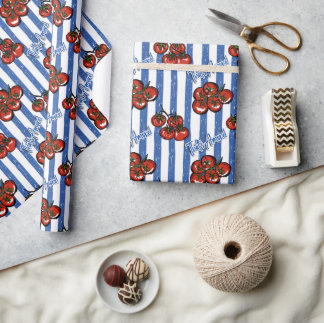 That's amore cherry tomatoes blue stripes Italian Cadeaupapier
