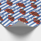 That's amore cherry tomatoes blue stripes Italian  Cadeaupapier (Hoek)