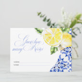 That's Amore Citroen Italiaanse Blauwe Tegel hoeve Kaart (Staand voorkant)