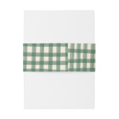That's Amore Green Plaid Gingham Custom  Uitnodigingen Wikkel (Achterkant Voorbeeld)