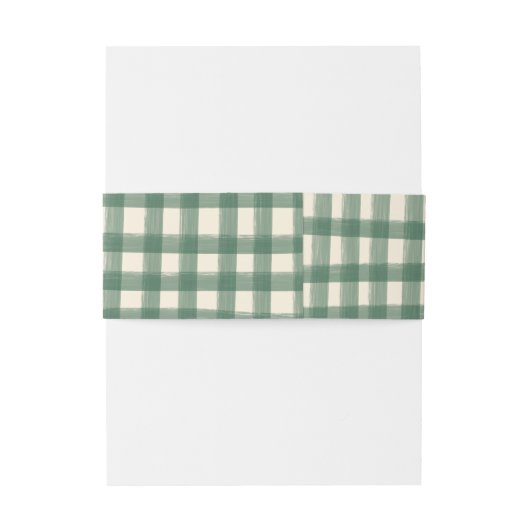 That's Amore Green Plaid Gingham Custom  Uitnodigingen Wikkel (Achterkant Voorbeeld)