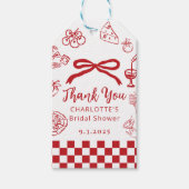 That's Amore Hand Drawn Italian Bridal Shower Cadeaulabel (Voorkant)