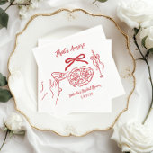 That's amore Hand drawn Pizza Bridal Shower Servet