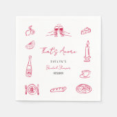 That's Amore Hand Drawn Quirky Elegant Bridal  Servet (Voorkant)