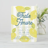 That's Amore Hand-Painted Lemon Bridal Shower Kaart (Staand voorkant)