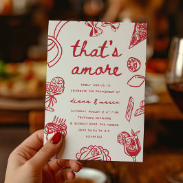 "That's Amore" Italiaans verlovingsfeest Kaart