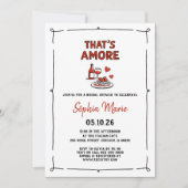 That's Amore Italian Bridal Shower Whimsical Red Kaart (Voorkant)
