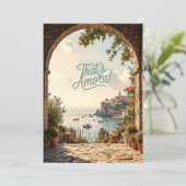 That's Amore Italian Coast Bridal Shower Kaart (Staand voorkant)