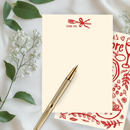 That's Amore Italian Food CUSTOM Bridal SHower Bedankkaart