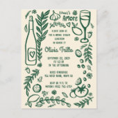 That's Amore Italian Food CUSTOM Bridal Shower Briefkaart (Voorkant)