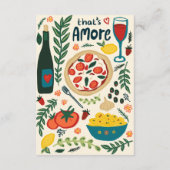 That's Amore Italian Food CUSTOM Bridal Shower QR Informatiekaartje (Achterkant)
