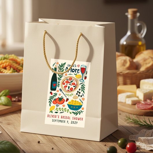 That's Amore Italian Food CUSTOM Bridal Shower Rechthoekige Sticker