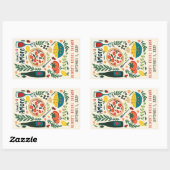 That's Amore Italian Food CUSTOM Bridal Shower Rechthoekige Sticker (Vel)