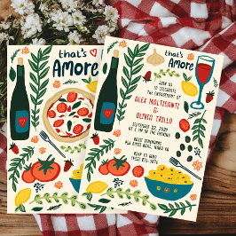 That's Amore Italian Food CUSTOM Engagement Party Kaart