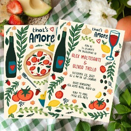 That's Amore Italian Food CUSTOM Engagement Party Kaart