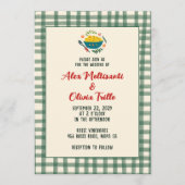 That's Amore Italian Food CUSTOM Plaid Wedding Kaart (Voorkant)