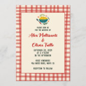 That's Amore Italian Food CUSTOM Plaid Wedding Kaart (Voorkant)