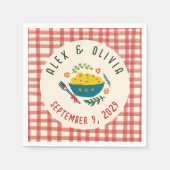 That's Amore Italian Food CUSTOM Plaid Wedding  Servet (Voorkant)