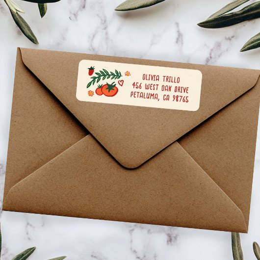 That's Amore Italian Food CUSTOM Wedding Address Etiket