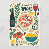 That's Amore Italian Food CUSTOM Wedding Party Kaart (Achterkant)