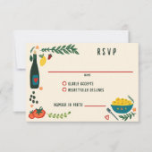 That's Amore Italian Food CUSTOM Wedding RSVP Kaartje (Voorkant)