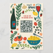 That's Amore Italian Food SAVE THE DATE Custom QR  Kaart (Achterkant)