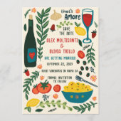 That's Amore Italian Food SAVE THE DATE Custom QR  Kaart (Voorkant)