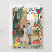 That's Amore Italian Food SAVE THE DATE Engagement Kaart (Achterkant)