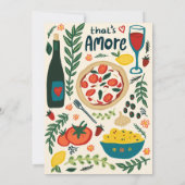 That's Amore Italian Food SAVE THE DATE Engagement Kaart (Achterkant)
