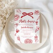 That's Amore Italian Hand drawn Bridal Shower Kaart