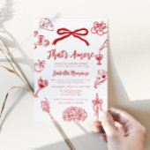 That's Amore Italian Hand drawn Bridal Shower Kaart