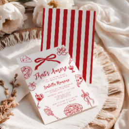 That's Amore Italian Hand drawn Bridal Shower Kaart