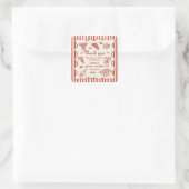 That's Amore Italian Hand Drawn Bridal Shower Vierkante Sticker (Tas)