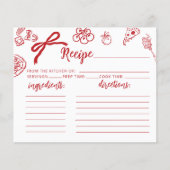 Thats Amore Italian theme Bridal Recipe card (Voorkant)