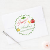 That's Amore Italian Theme Thank you Sticker (Envelop)