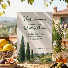 That's Amore Italian View Wedding Shower Kaart