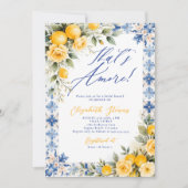 Thats Amore Lemon Blue Tile Italian Bridal Shower  Kaart (Voorkant)
