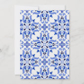 That's Amore Lemon Italian Blue Tile Bridal Shower Kaart (Achterkant)