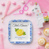 That's Amore | Mediterraan Citroen Bruidsdiner Papieren Bordje (Feest)