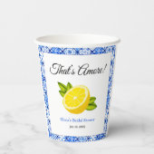 That's Amore | Mediterrane bruiloft met citroen th Papieren Bekers (Achterkant)