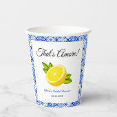 That's Amore | Mediterrane bruiloftsborrel met cit Papieren Bekers (Voorkant)