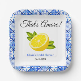 That's Amore | Mediterrane Lekkere Bruiloft Feest Papieren Bordje