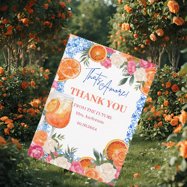 Thats amore mediterranean blue tiles bridal shower bedankkaart