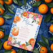 Thats amore mediterranean blue tiles bridal shower kaart